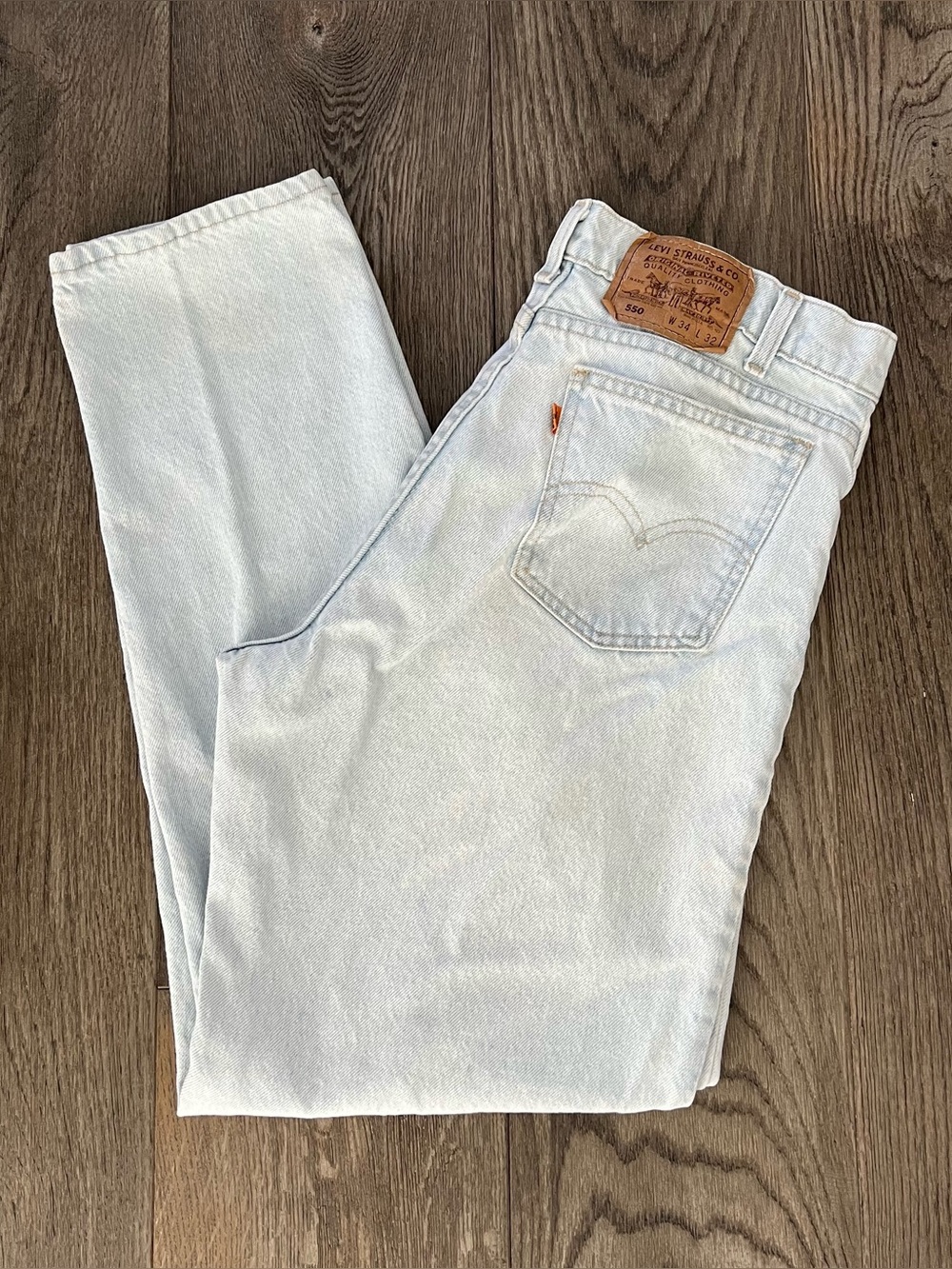 Vintage 80s LEVI’S 550 Orange Tab Relaxed Fit Denim Jeans Size 34
